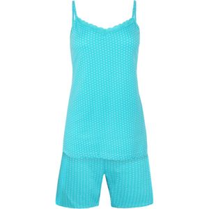 FINE WOMAN® Katoenen Shortama met spaghettibandjes 2296 M groen