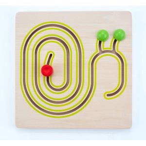 Sliding puzzle 30 x 30 cm snail rubber wood