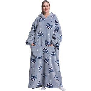 Hoodiedeken, Sherpa Extra Grote Fleecehoodie, / ochtendjas, Comfort Badjas voor dames en heren, wollig, Winter deken - Fleece dekentje - Hoodie Blanket