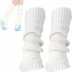 Beenwarmers voor dames, beenwarmers, beenwarmers, beenwarmers, beenwarmers, dames, beenwarmers, voor kinderen, ballet-manchetten, meisjeskostuum, modieuze beenwarmers, gebreide - wit