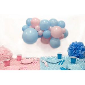 Ballonnenboog Roze en Blauw | meisje | Voor Gender Reveal en Babyshower