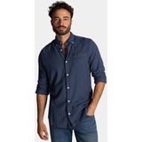 NZA - Katoenen Overhemd - Blauw - Stretch