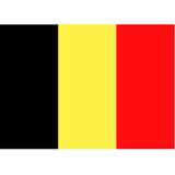 België Sticker - Vlag België - Zwart / Geel / Rood