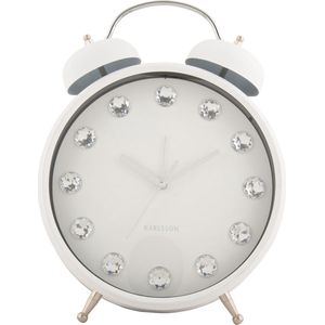 Karlsson Wekker Glam Diamonds XL - Wit - 23.5x8.2x30.5cm - Scandinavisch