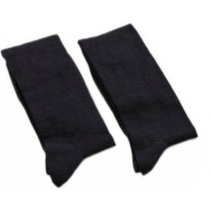 Set van 2 paar kniekousen van wol en katoen