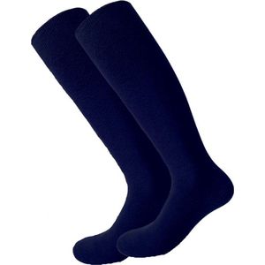 4 Paar Donex kniekousen Katoen - Naadloos - Heren/Dames - Marineblauw - Maat 35-38