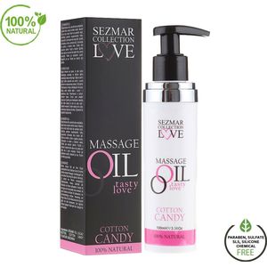 Natuurlijke Massage Olie En Glijmiddel Cotton Candy - 100 ML - Sensual Massage Olie - Etherische Olie - Massage Olie Erotisch