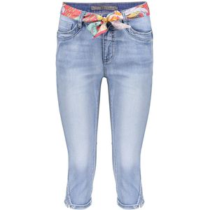 Geisha Jeans Capri Jeans Belt 31003 10 Stonebleach Denim Dames Maat - XS