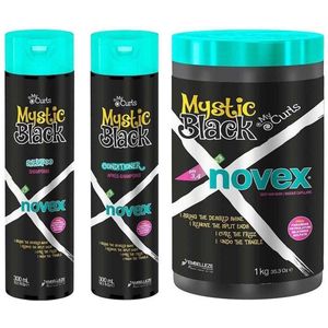 NOVEX - MY CURLS MYSTIC BLACK SHAMPOO + CONDITIONER 300 ML + HAIR MASK 400ml