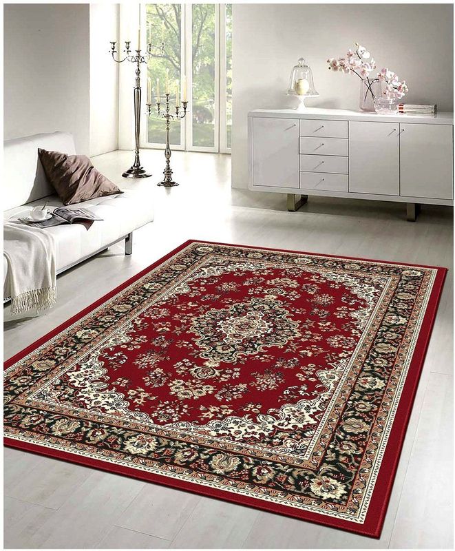 Klassiek Rood Oosters Vloerkleed - Nain Medaillon Collectie - 200x290 cm - Duurzaam Polypropyleen