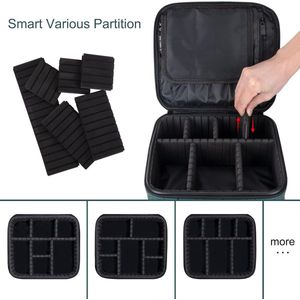 CSGoods - Make-up tas voor reizen en professionele make-up organisatie, met opslag voor borstels en gereedschappen, Groen