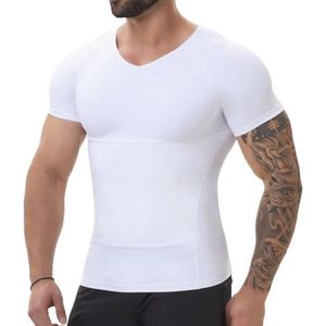 Body Shaper Compressieshirt voor Heren - Figuurvormend Onderhemd met V-hals
