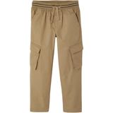 Rechte cargobroek voor jongens MorphologiK middelgrote heupomtrek zandbeige