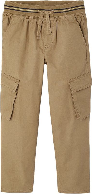 Rechte cargobroek voor jongens MorphologiK middelgrote heupomtrek zandbeige