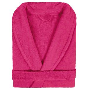 Badjas Badstof Uni Pure Royal met Shawlkraag maat XL Fuchsia Magenta - 1 stuks