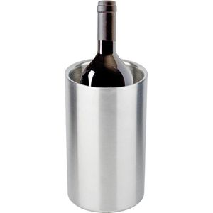 Oude stijl wijnkoeler, dubbelwandig roestvrij staal, champagnekoeler, drankenkoeler, langdurige koeling - ideaal voor alle flessen