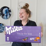 You're the best"" - Mega Milka 900 gram - Chocoladereep Cadeau - Chocolade