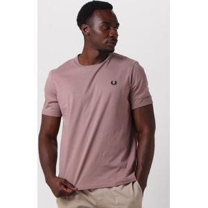 Fred Perry Ringer T-shirt Polo's & T-shirts Heren - Polo shirt - Lichtroze - Maat XXL