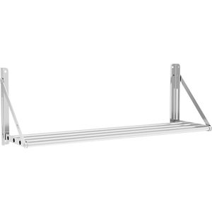 Royal Catering - Wandplank - inklapbaar - 100 x 30 cm - 40 kg - roestvrij staal