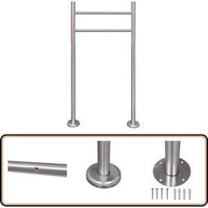 Brievenbusstandaard - Roestvrij staal - 120x50 cm Brievenbusstandaard - Roestvaststaal - Brievenbus - Buitenkant - Wandmontage