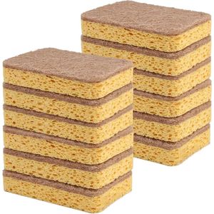 12-pack - Natuurlijke sisal schuursponsjes - Krasbestendig - Biologisch afbreekbaar - Keuken-/panbestendig - Antiaanbak kookgerei