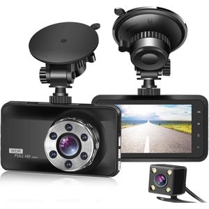 DD Dashcam voor Auto voor en Achter - Achter Draadloos - Full HD Gps - 4x9x6cm - Zwart