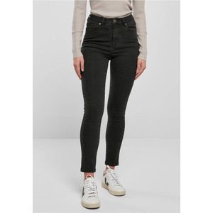 Urban Classics - Organic High Waist Skinny jeans - Taille, 28 inch - Zwart