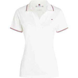 Tommy Hilfiger Open Slim Fit Korte Mouw Poloshirt Wit S Vrouw
