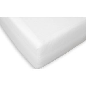 Molton boxspring hoeslaken - Wit - 2-persoons (120x200 cm)