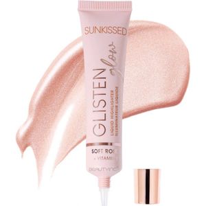 Sunkissed Glisten Glow Liquid Highlighter - Soft Rose - Vegan