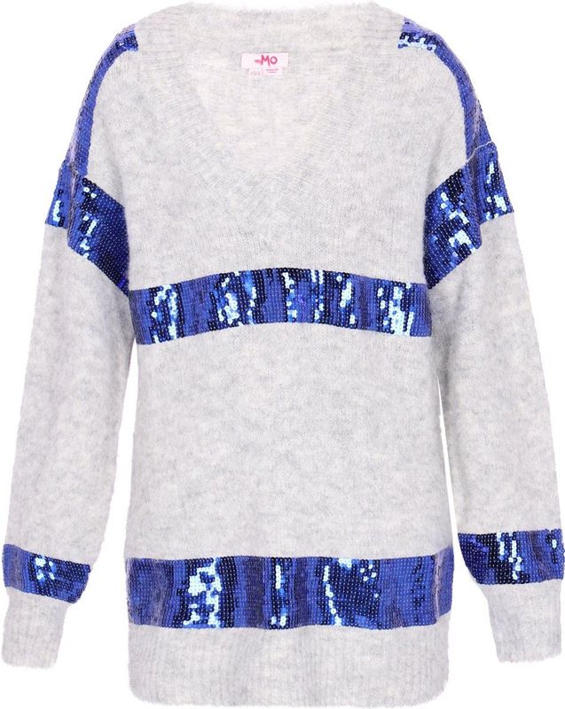 MYMO Trui  blauw / grijs