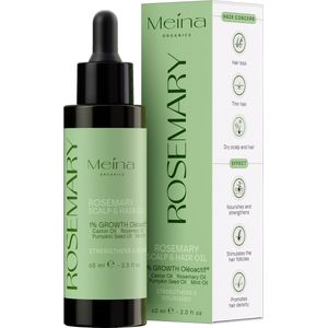 Meina Organics Rozemarijn Haarolie 60ml – Met GROWTH Oléoactif® – Tegen Haaruitval – Voor Dikker, Sterker & Glanzend Haar – Unisex