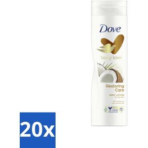 20 x Dove Bodylotion - Nourishing Secrets - Restoring Ritual - Kokos & Amandel - 400 ml - Exfolierende Body Scrub - Huidverzorging - Body Scrub - Huidverzorging - Huidverzorging