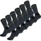 Caterpillar - Werksokken - Grijs - Set van 12 Paar - Kuithoogte - Versterkt op Hiel en Teen - Katoen