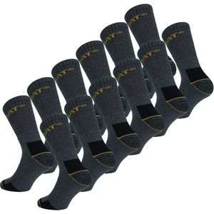 Caterpillar - Werksokken - Set van 12 Paar - Blauw, Zwart, Grijs, Wit - Versteviging Teen en Hiel