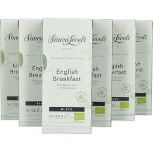 Simon Lévelt - English Breakfast - 6 doosjes x 20 builen - 6 pack - Theezakjes