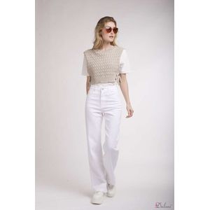 Broek Toxik3 hoge taille straight wide jeans L21061