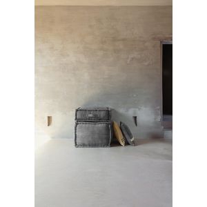 LIGNE PURE Mellow – poef – zitkussen – katoen – eco – handmade - modern – boho - Grijs - 60x60