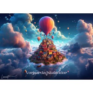 Verjaardagskalender Fantasy - Exclusieve Illustraties - Kalender - Wandkalender - Maandkalender - Planner - Verjaardag - 35 x 25 cm - Jaarplanner - Zonder Jaartal - Verjaardagskalenders - Jaarkalender - Fantasie - Calendar