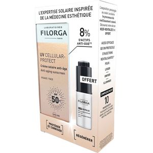 Filorga UV CELLULAR-PROTECT Anti-Ageing Zonnecrème SPF50+ 40 ml + NCEF - REVITALIZE Serum 5 ml Gratis