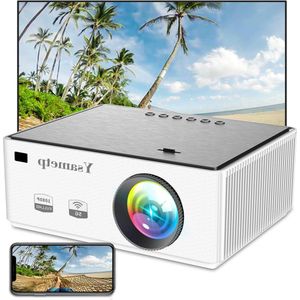 5G WiFi Bluetooth Full HD 1080p 4K Ondersteuning Draagbare Mini-projector - Filmprojector 10.000 Lumen - Compatibel met TV Stick Tablet PC - HDMI USB TF DVD Beamer