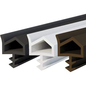 DQ-PP - Deurafdichting - Wit - 1 meter - TPE-rubber - STD-06 - Vouwbreedte 12 mm - Groefbreedte 4 mm