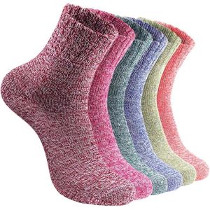 Allecto Plus - Dames thermosokken voor warme winters - Wol - Gebreid - 6 paar - EU36-42