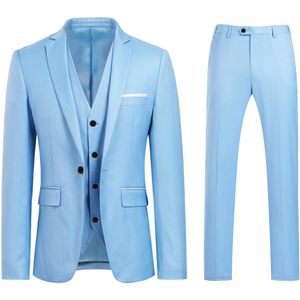 Allthemen Heren Slim Fit 3-delige Moderne Pakken - Herenpak Voor Zakelijke Bruiloften - XS