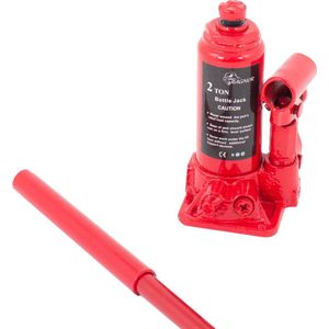 Hydraulische Potkrik 2 ton – Compact & Veilig | TUV-CE-GS Gecertificeerd – Inclusief Pompstang & Overdrukventiel – Ideaal voor Auto, Caravan & Garage