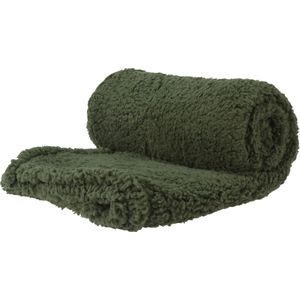 Zachte Fleece Deken 127x152 cm - Groen | Perfect voor Bank & Bed | Warme, Comfortabele Pluche Deken