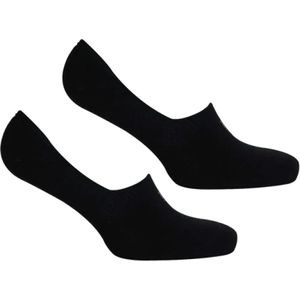 Norfolk - Onzichtbare Sokken - 2 paar - Katoen Sneakersokken - No Show Sokken Heren Dames - Tokyo - Zwart - 39-42