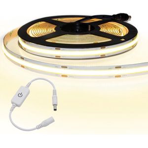 Led strip 2 meter Warm Wit - Strakke lichtlijn 504 leds p/m - met snoerdimmer