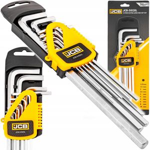JCB Inbussleutelset XL CRV Lang 10 Delig 1,27-10mm