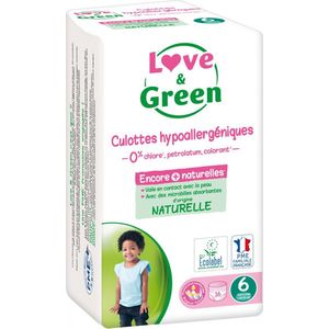 Love & Green Hypoallergene Slips 16 Slips Maat 6 (+ 16 kg)